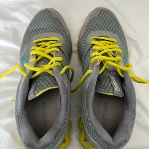 Reebok Gray and Yellow Running Shoes for Women